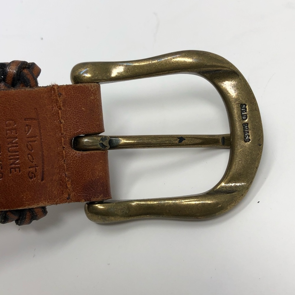 Talbots Brown Braided Leather Belt - Picture 2 of 5